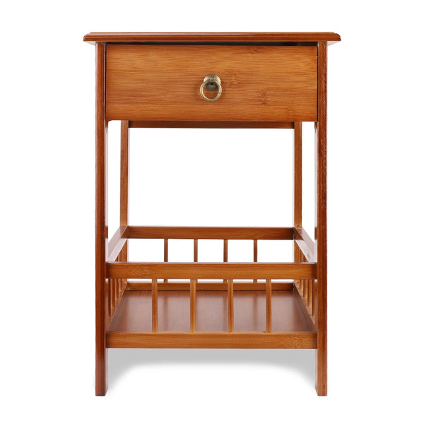 OEM Side Table Bamboo Storage Drawer