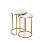 OEM Side Tables Round Design White/Gold