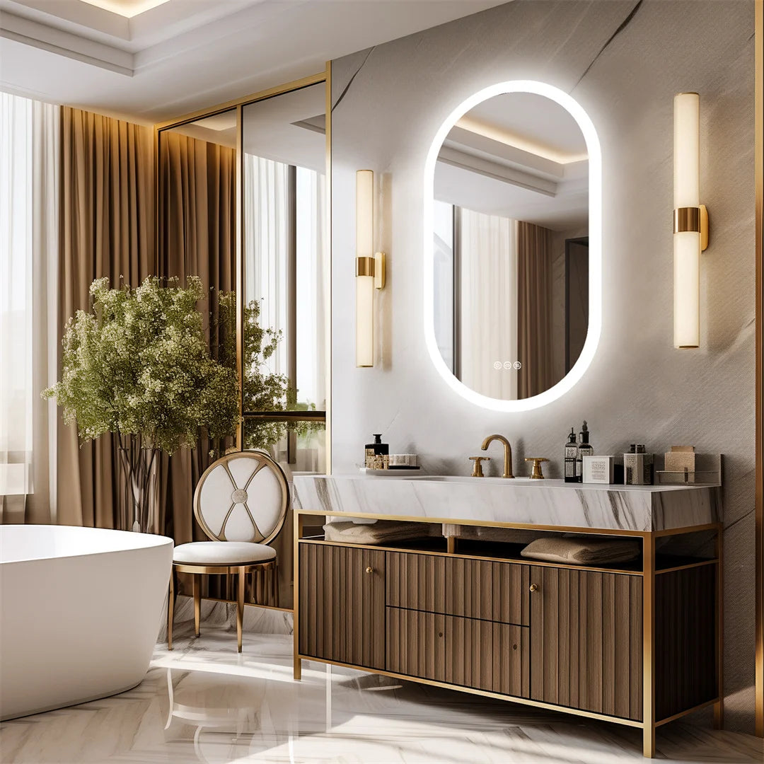 OEM Bathroom Mirror LED Lighting Silver