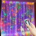 OEM Curtain LED String Lights USB Remote 8 Modes 300 LED 3x3m