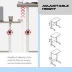 OEM Laptop Desk Adjustable Height Tilting Tabletop White