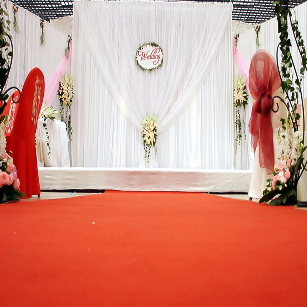 OEM Wedding Backdrop Curtain Large Event Draping White 600x300CM