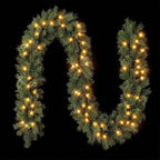 OEM Christmas Garland LED String Lights 8 Modes Timer 200 Tips Green 2.7m