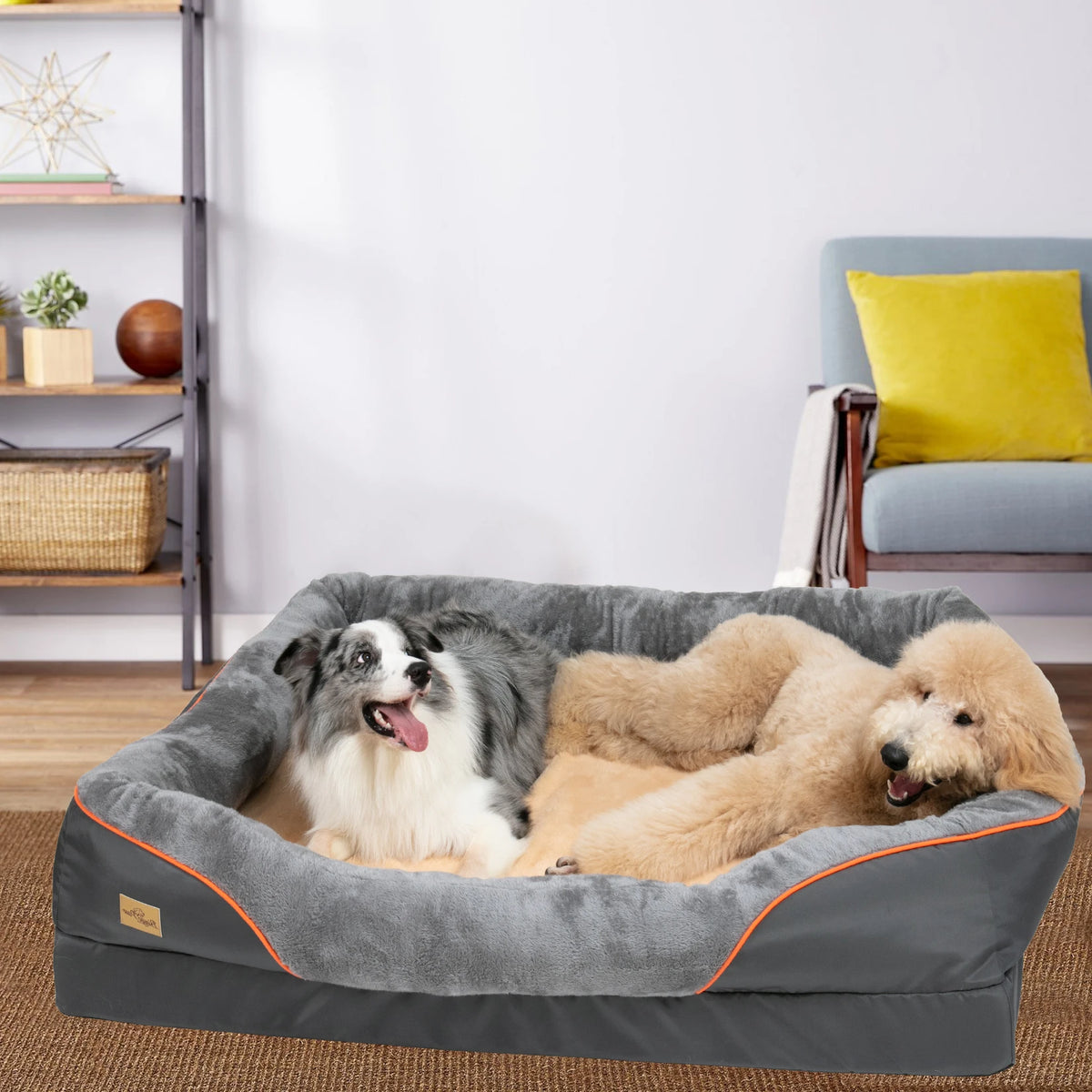 OEM Dog Bed Warm Fleece Waterproof Washable Cover Grey 3XL