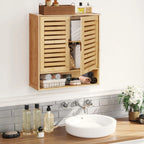 Bathroom Cabinet Shelf - Wall Mounted - Bamboo