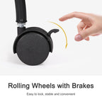 OEM Plant Stand Balcony Wheels Black 72.5x32.5x78.5CM