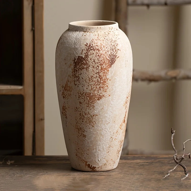 OEM Decorative Vase Speckled Ceramic Design Beige Large
