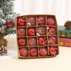 OEM Christmas Ball Ornaments Glitter Electroplated Plastic Xmas Tree Hanging Baubles Red 6cm 16 Pack