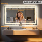 OEM Bathroom Mirror LED Backlit Bluetooth Speaker Silver