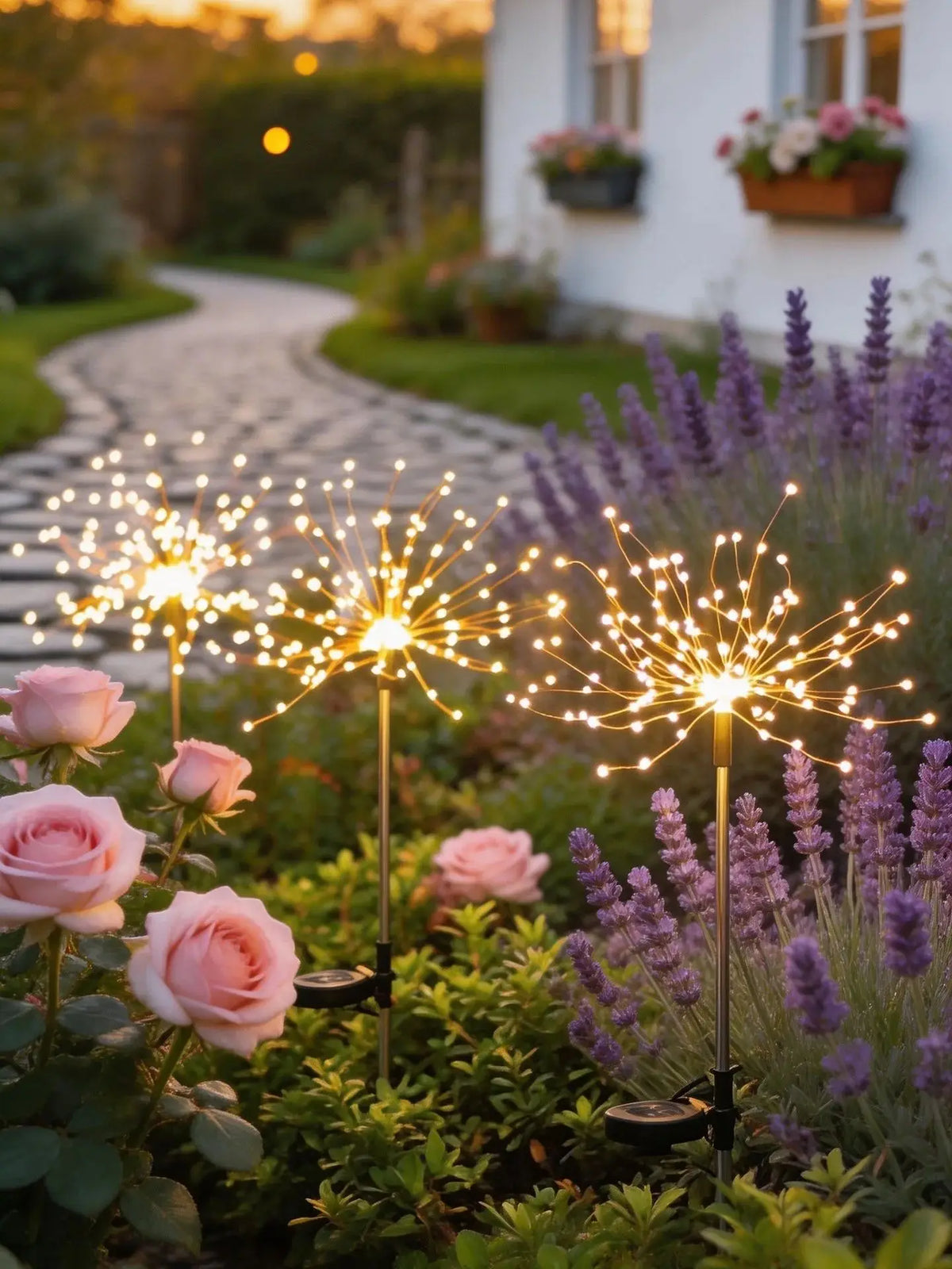 OEM Solar Starburst String Lights 90 LED 8 Modes Multicolor 5m 12 Pack