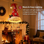 OEM  Santa Hat Hanging LED Light Tassel Bell Star Christmas Decoration S2