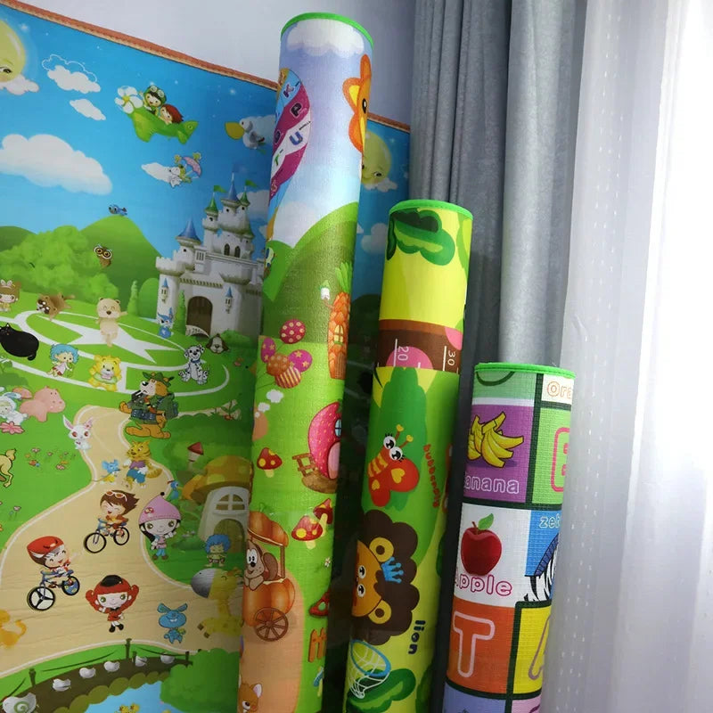 OEM Baby Crawling Play Mat Double-Sided EPE Foam Multicolour 120x90x0.5cm