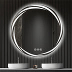OEM Bathroom Mirror Round LED Anti-Fog 3 Colour Lights Silver 60cm