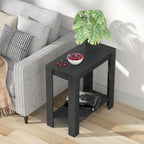 OEM End Table 2-Tier Storage Shelf Black
