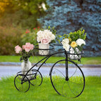Plant Stand - Metal Flower Pot Holder - Black