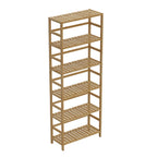 Bamboo 6-Tier Shelving Unit - Natural Wood
