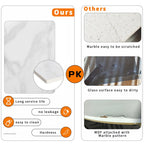 OEM Dining Table Sintered Stone Top Metal Legs Gloss White