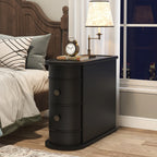 OEM End Table 2-Drawer Narrow Slim Wood