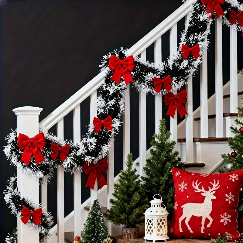 OEM Christmas Tinsel Ribbon Garland PVC Gold 10m