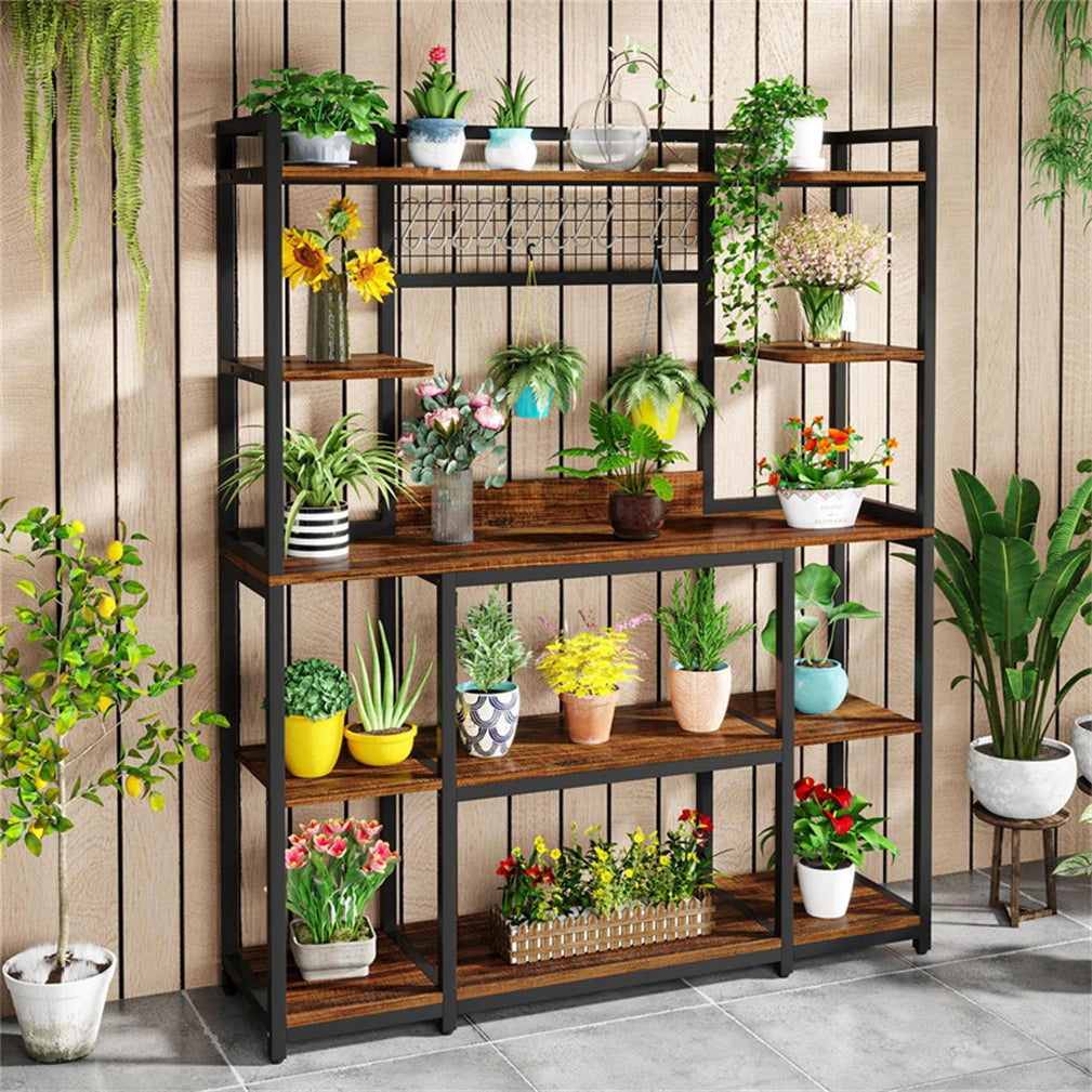 OEM Kitchen Baker's Rack 5-Tier Industrial Shelves Hooks