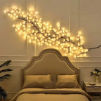 OEM Flexible Birch Vine LED String Lights 8 Modes 96 LEDs