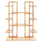 OEM Plant Stand 9-Tier Bamboo Organizer Light Oak