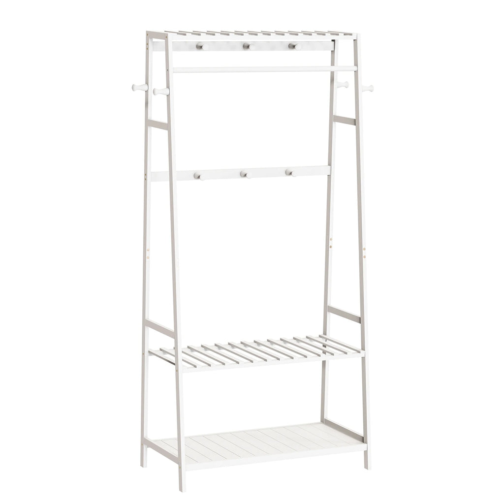 OEM Clothes Rack Shelves Hooks White