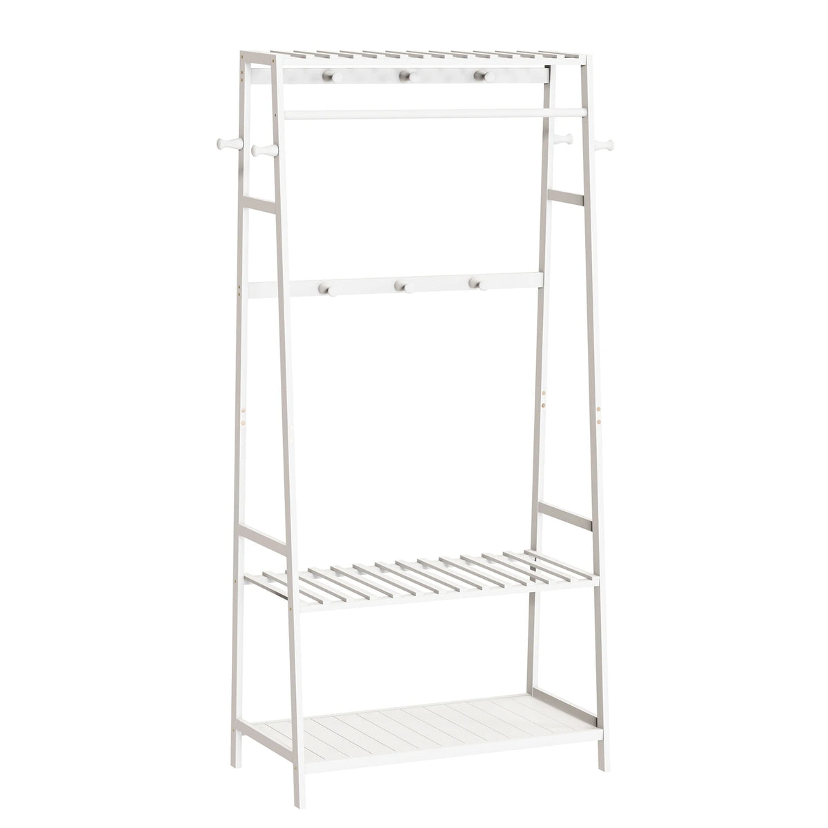 OEM Clothes Rack Shelves Hooks White