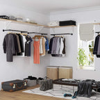 OEM Clothes Rack Wall Mounted Garment Hanging Rod Black