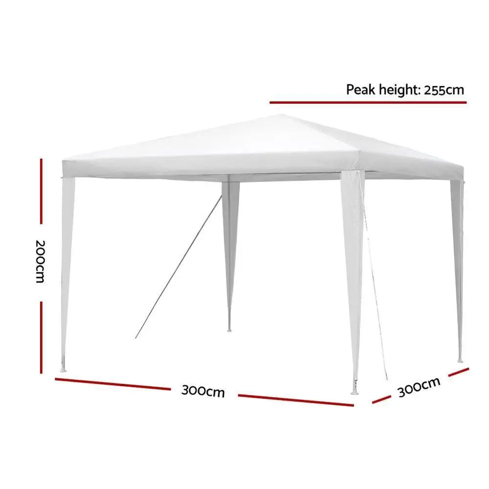 OEM Pop Up Gazebo Marquee Outdoor Canopy White 3x3m