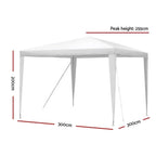 OEM Pop Up Gazebo Marquee Outdoor Canopy White 3x3m