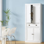 OEM Buffet Sideboard Storage Cabinet 6-Tier with Drawer White 76.5x41x184cm