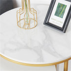 OEM Nesting Coffee Tables 2-Tier Gold & White
