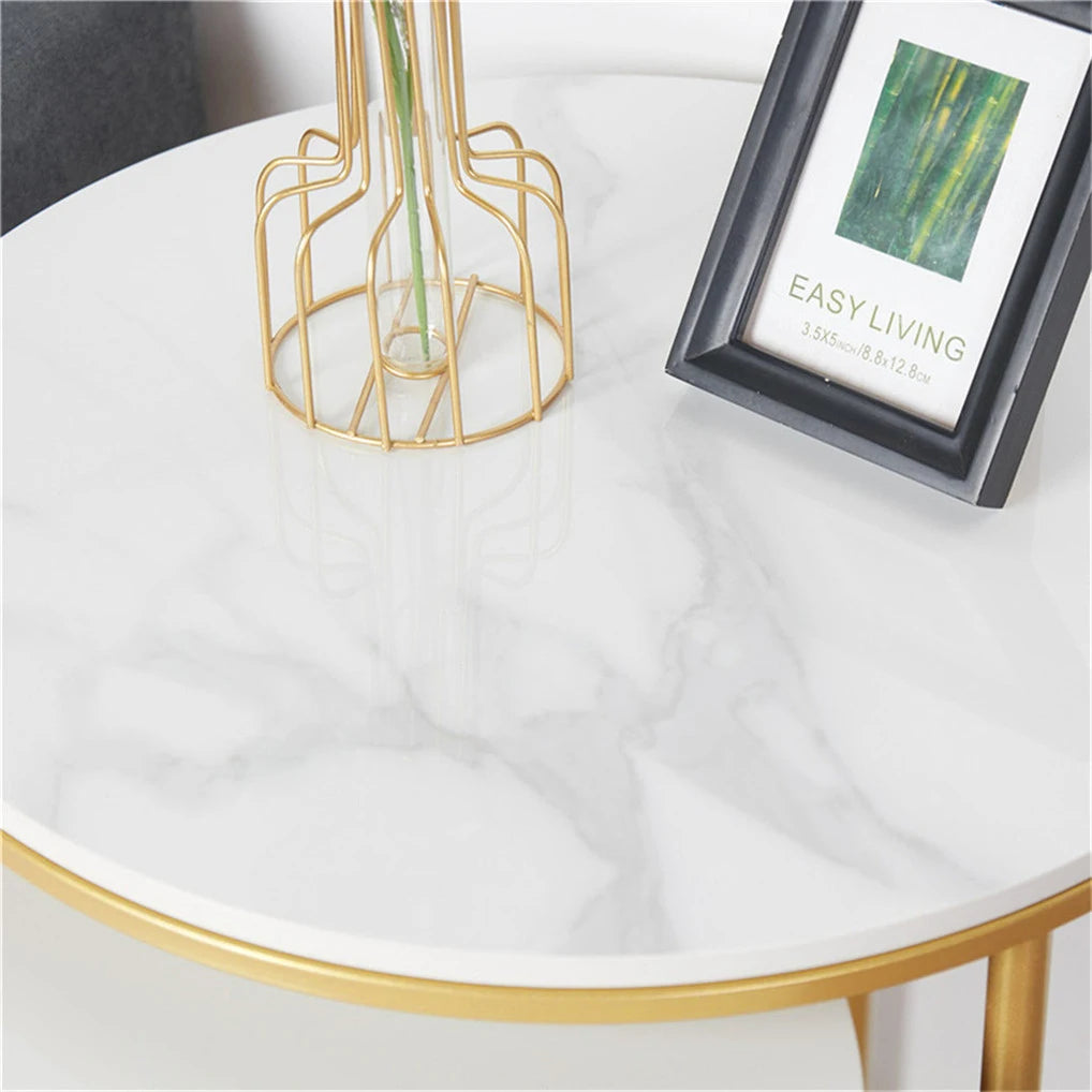 OEM Nesting Coffee Tables 2-Tier Gold & White