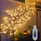 OEM Flexible Birch Vine LED String Lights 8 Modes 96 LEDs
