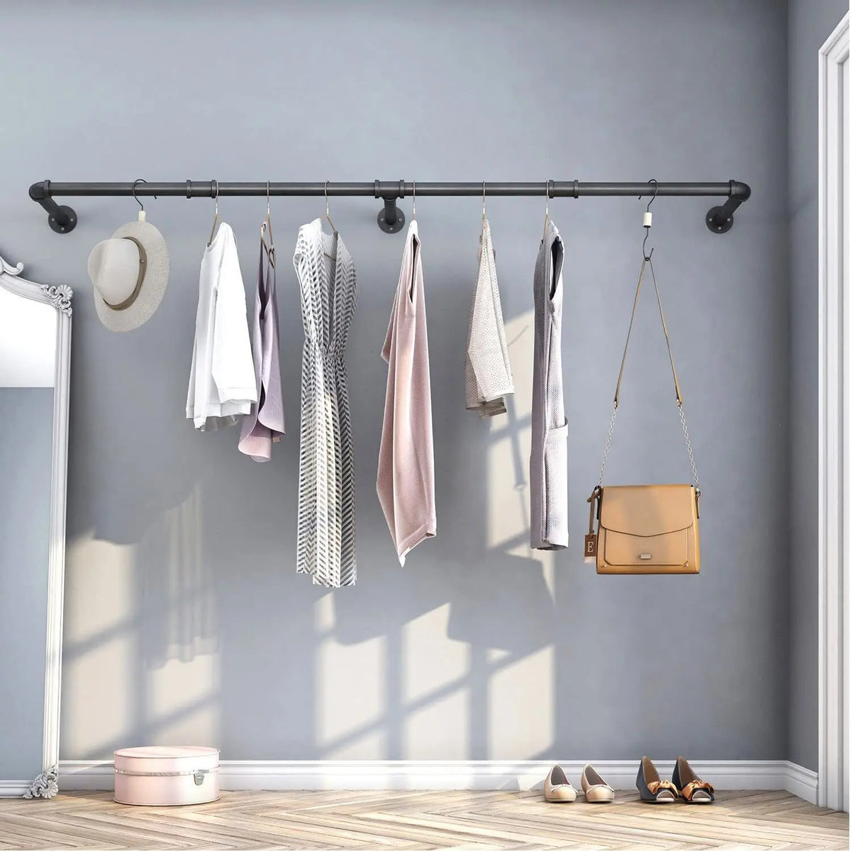 OEM Clothes Rack Wall Mounted Black