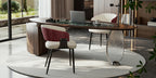 OEM Dining Chairs Microfiber Leather Wide Cushioned Seat Upholstered