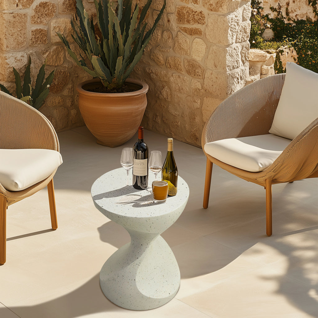 OEM Side Table Concrete Modern White