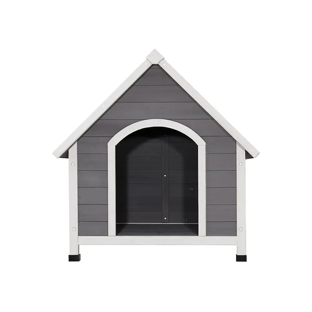 OEM Wooden Dog Kennel Weatherproof Outdoor Pet House Grey 78x89x81cm