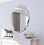 OEM Wall Mirror Asymmetrical Decorative Silver