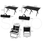 OEM Folding Camping Table Set with 4 Chairs Black