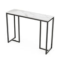 OEM Console Table Sintered Stone Top Metal Frame Black/White