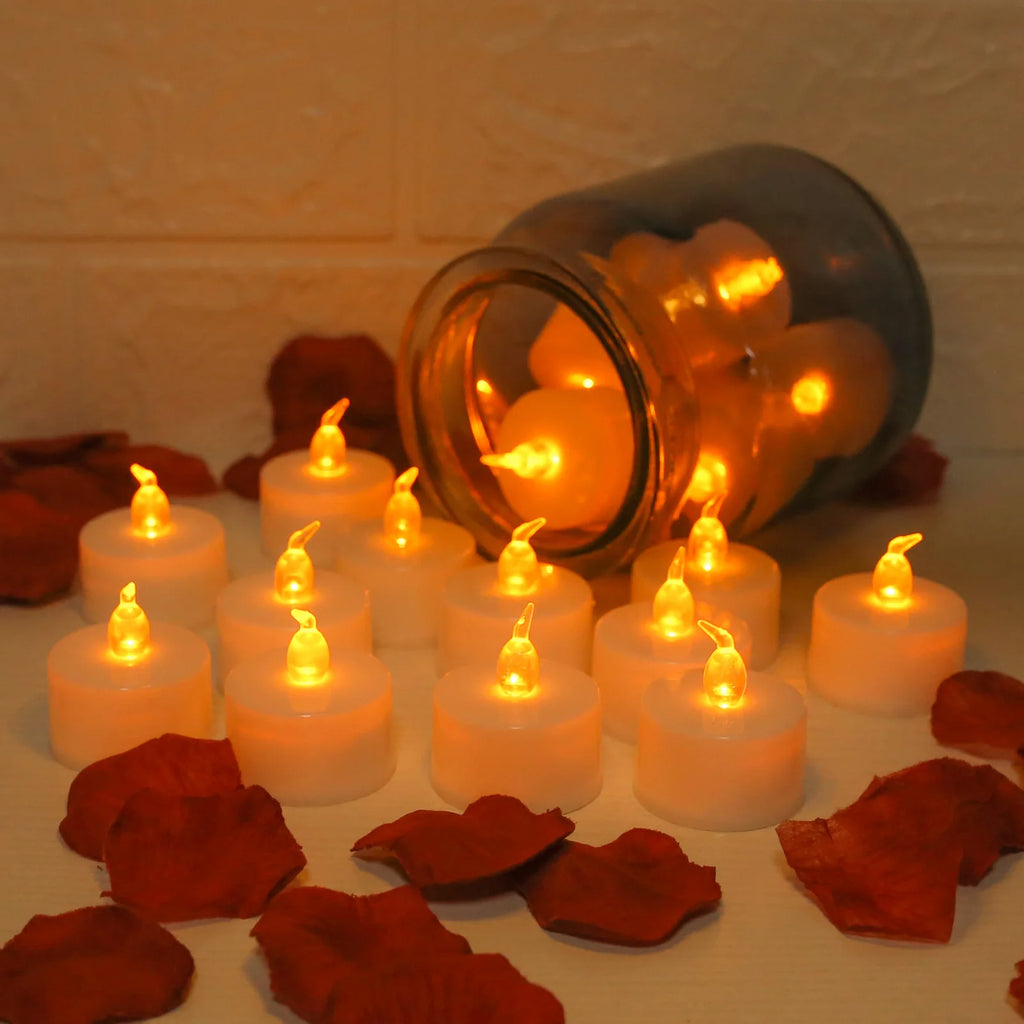 OEM OEM Flameless LED Tealight Candles Flickering Warm Yellow 12/24 Pack