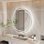 OEM Bathroom Mirror Round LED Backlit Silver