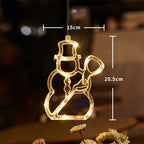 OEM Christmas LED Window Hanging Light Snowman Warm White