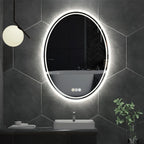 OEM Bathroom Mirror Oval LED Backlit Silver