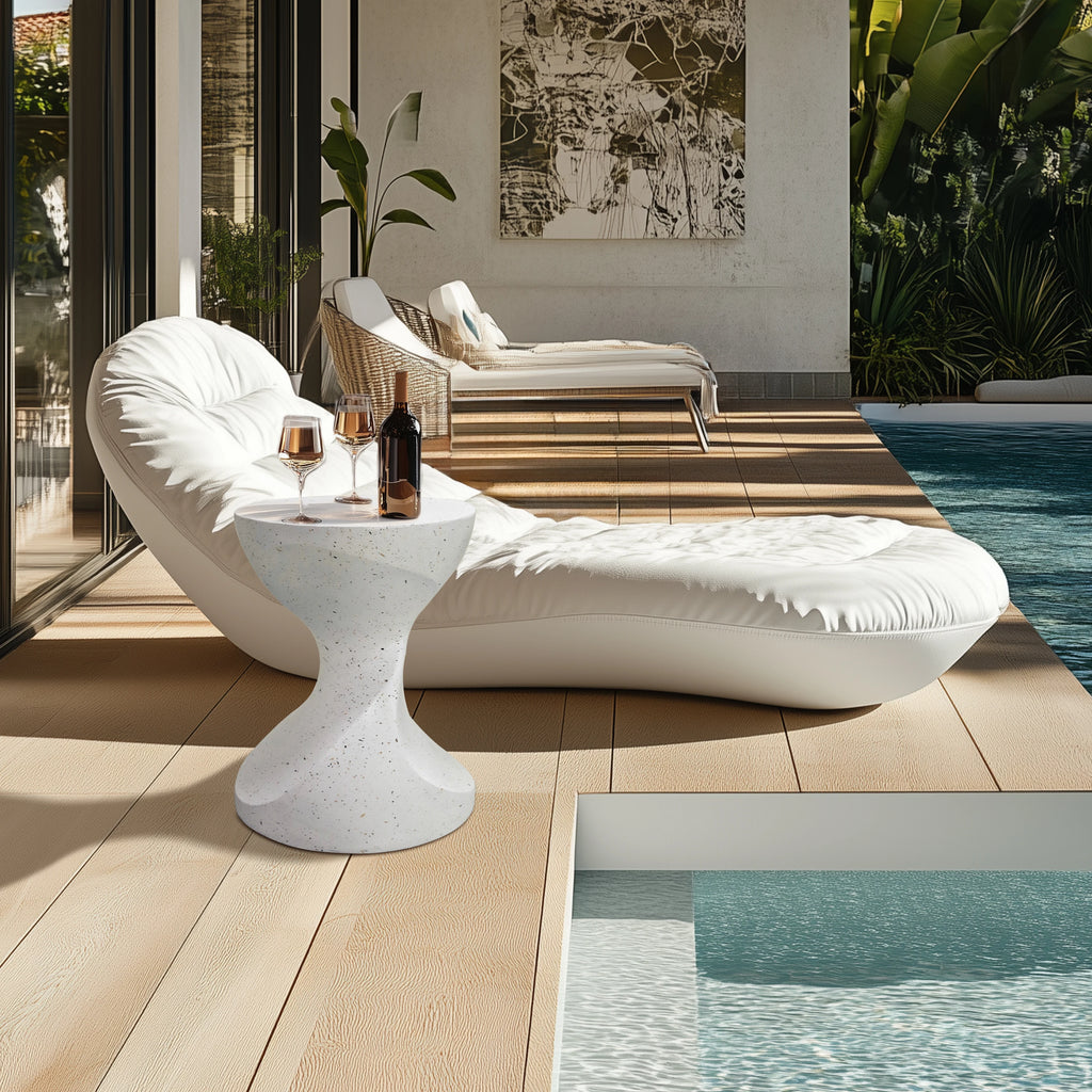 OEM Side Table Concrete Modern White