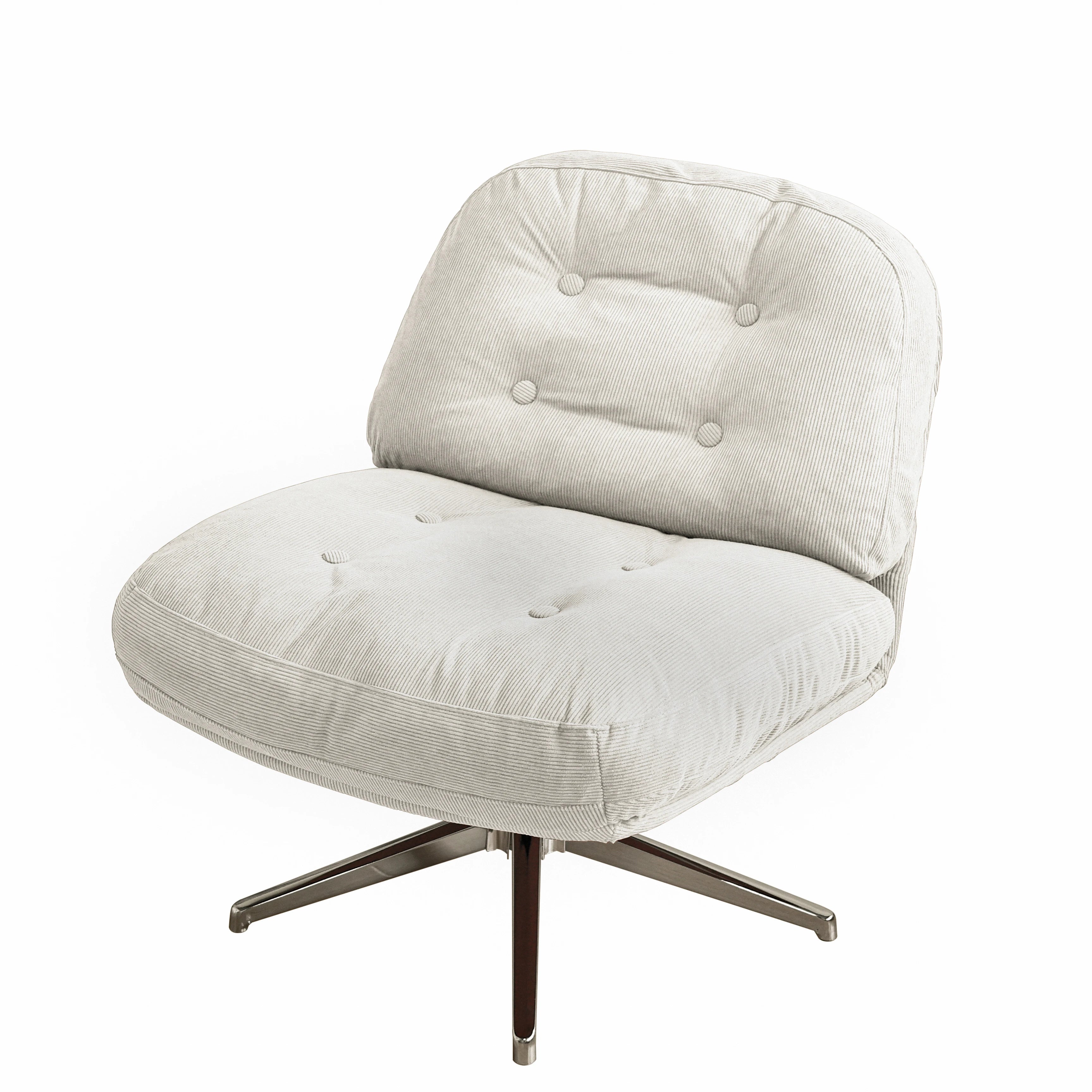 OEM Swivel Chair Modern Minimalist Leisure Seating Rice White