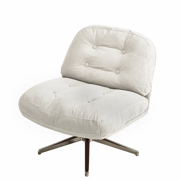 OEM Swivel Chair Modern Minimalist Leisure Seating Rice White