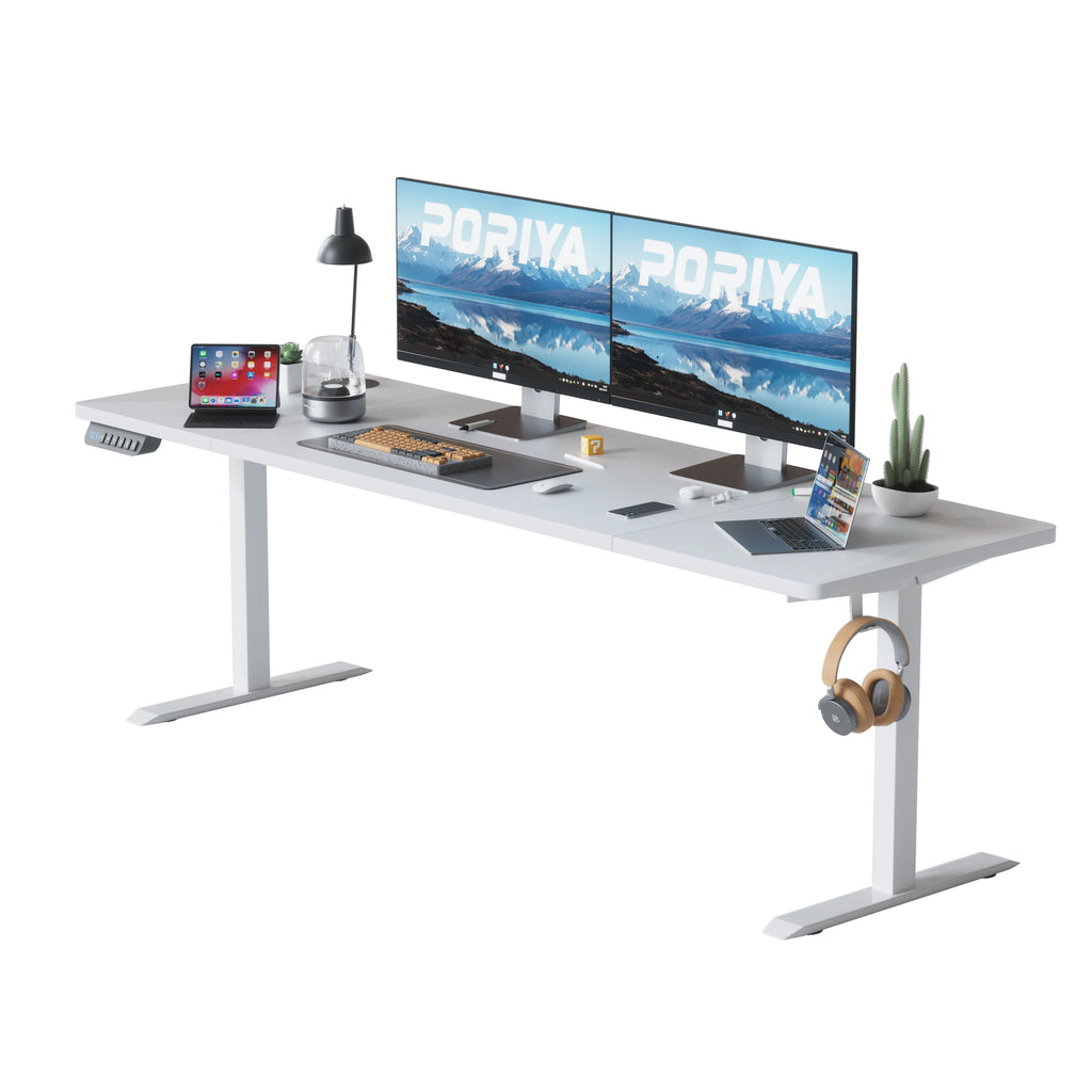 OEM Standing Desk Electric Height Adjustable White 170CM